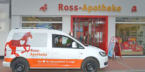 Bild des Servicewagens der Ross-Apotheke